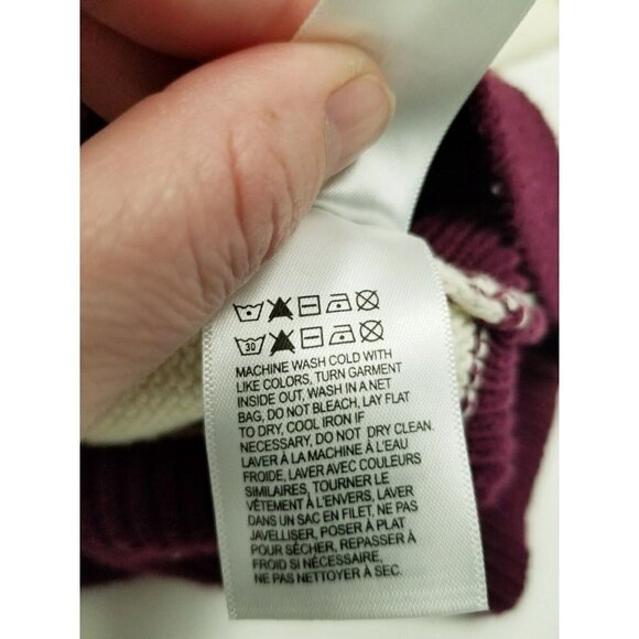 Lucky Brand Burgundy Striped Colorblock Knit Boatneck Pullover‎ Sweater S/P - Picture 12 of 12